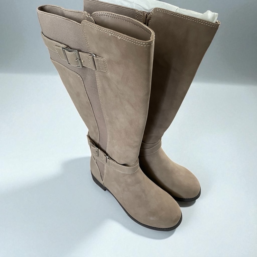 NIB Just Fab Valerie E Riding Boots Women's Size 7.5 Color: Portabella